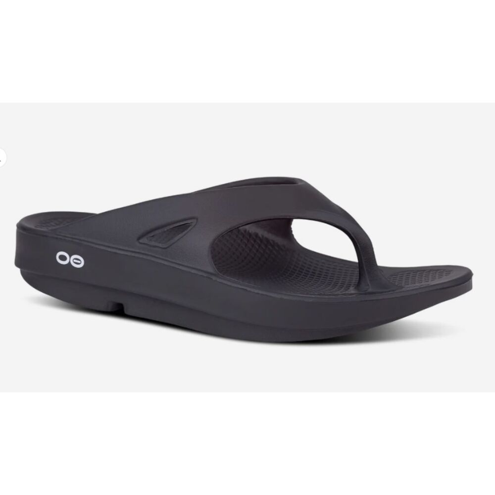 Oofos OOriginal Black Recovery Sandal M6 W8